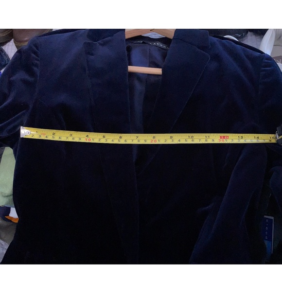 Ralph Lauren Black Label Vintage Navy Blue Velvet Jacket Gold Embroidered C1 - Picture 12 of 12